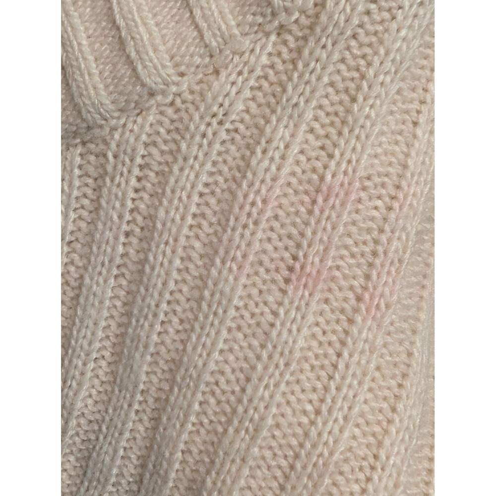 Proenza Schouler White Label Cream Ribbed Knit Mock Neck Sweater Dress M READ - Picture 5 of 6